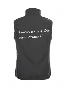 Damen Basic Softshelljacke Vest, inkl. Druck